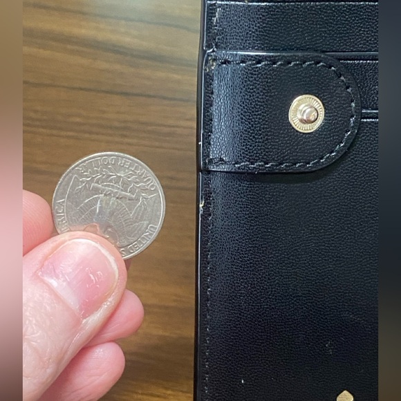 Kate Spade Saffiano Leather Black Wallet - Picture 8 of 10